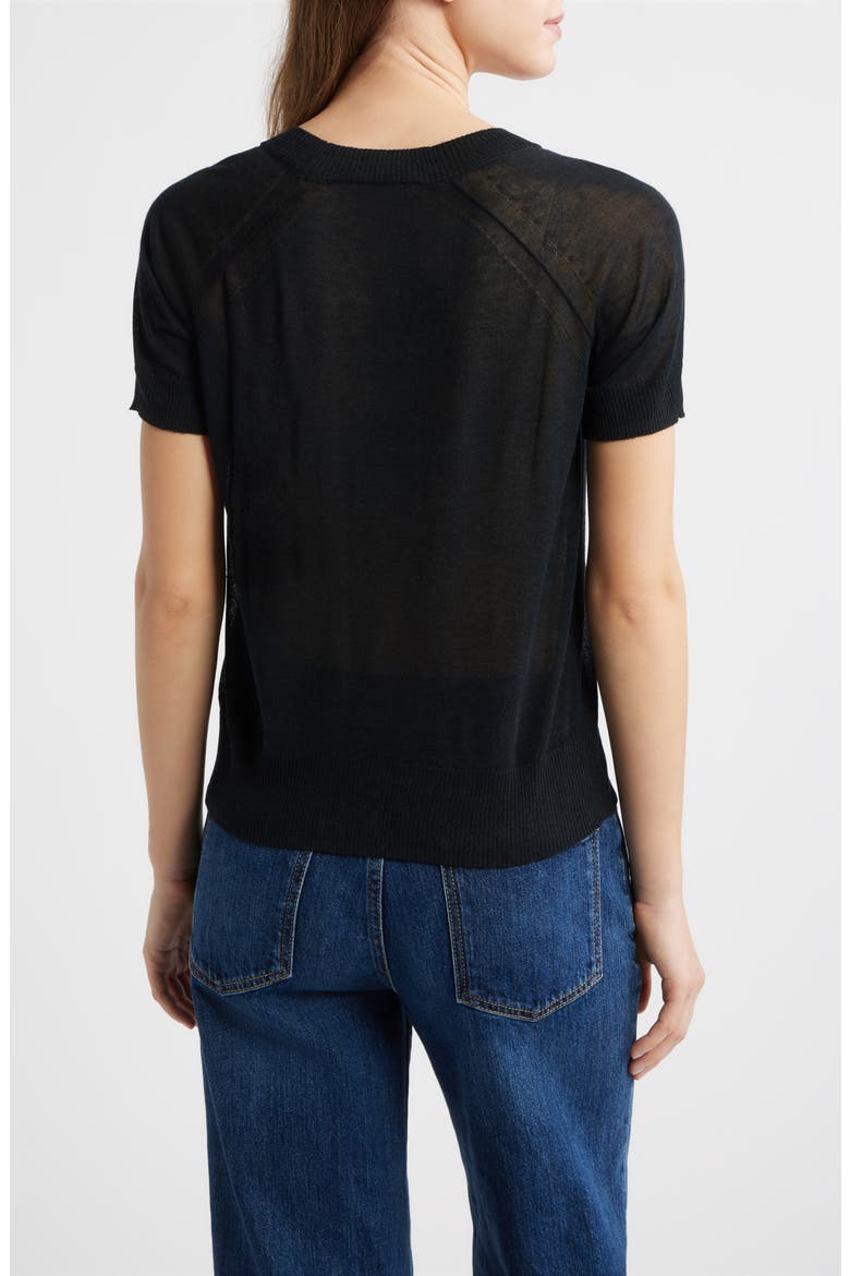 Short Sleeve Knit Shirt, Alternate, color, BLACK
