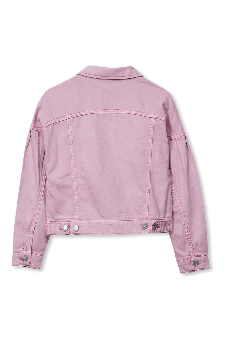 Girls Denim Jacket, Alternate, color, Patches/Cashmere Rose