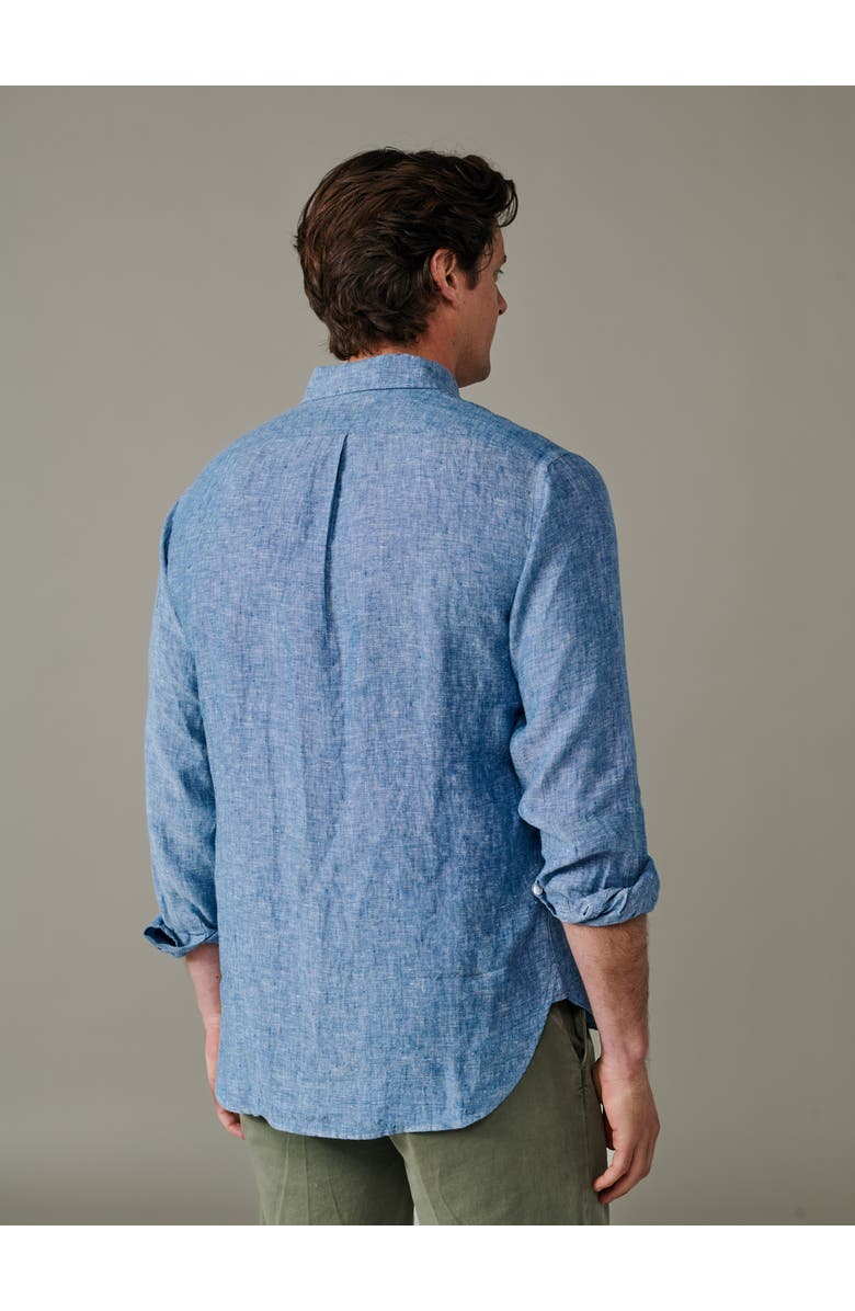 Aubin Worlaby Linen Long Sleeve Shirt, Alternate, color, Blue