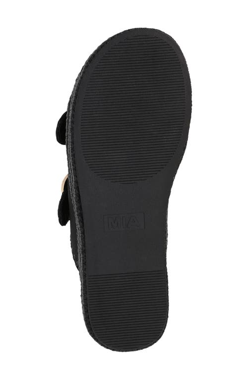 Mia Mieko Two-strap Platform Sandal In Black