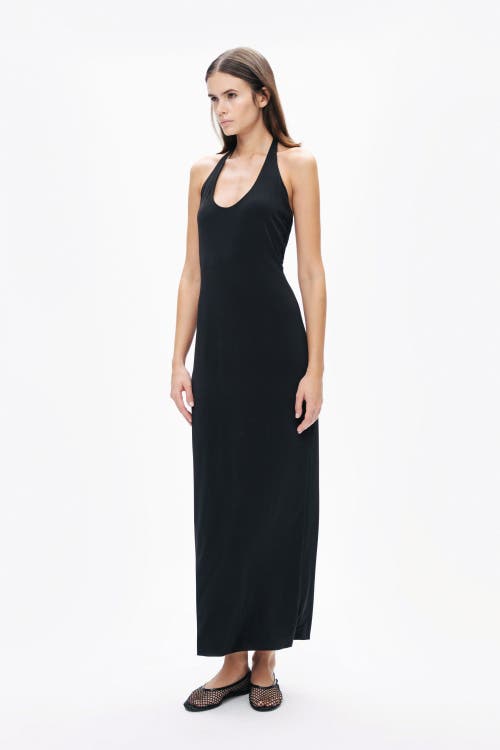 Nocturne Maxi Dress With Back Accessory In Black