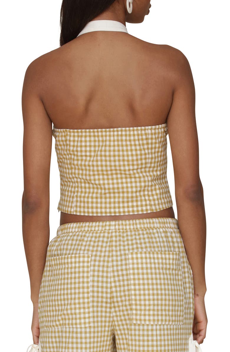 Avec Les Filles Tie Front Gingham Top, Alternate, color, Olio Gingham