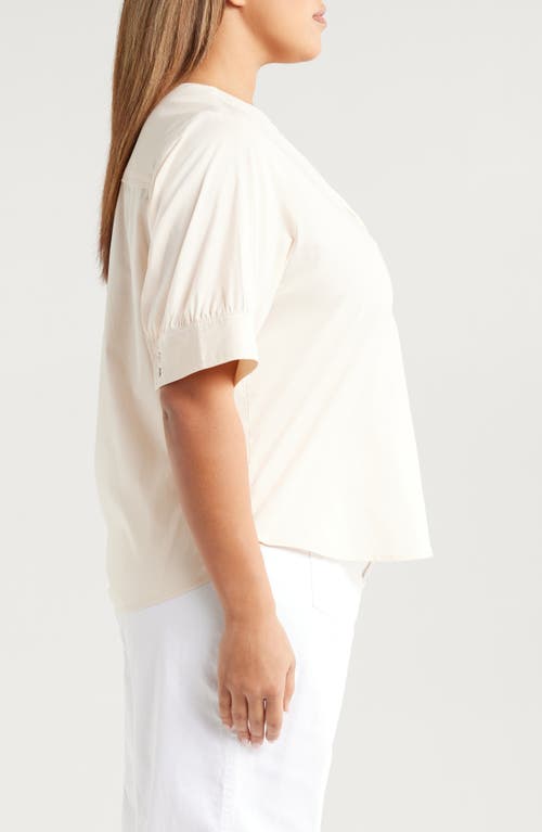 Wit & Wisdom Cuffed Elbow Sleeve Top In Stone