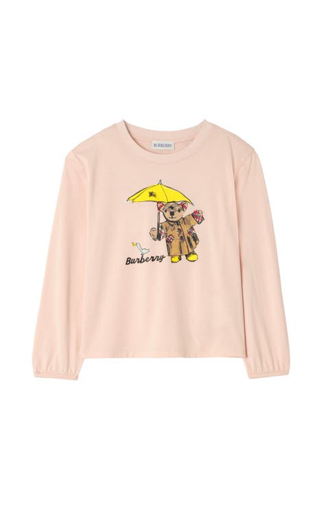 Rain Bear  Cotton Long-sleeve T-shirt
