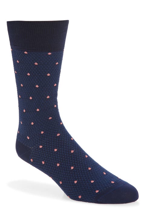 Naven Polka Dot Cotton Blend Dress Socks