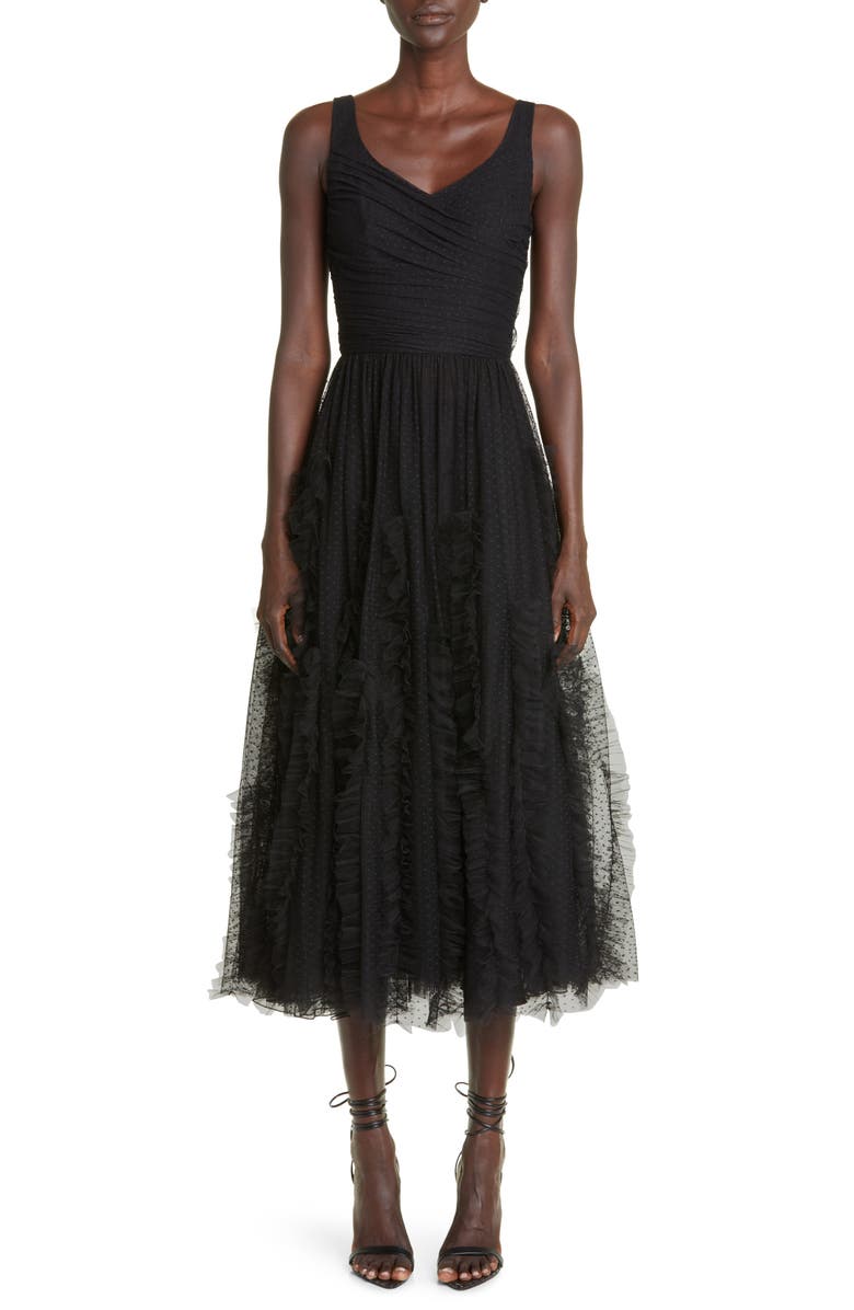 Jason Wu Collection Embroidered Sleeveless Tulle Cocktail Dress, Main, color, 