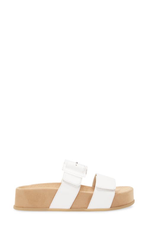 Paul Green Aloha Slide Sandal In White Future Nappa