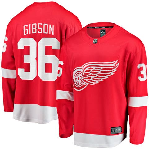 Men's Fanatics John Gibson Red Detroit Red Wings Home Breakaway Jersey