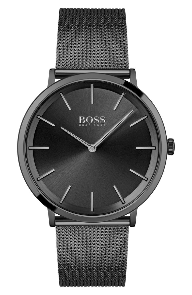 BOSS Skyliner Mesh Strap Watch, 40mm, Main, color, 