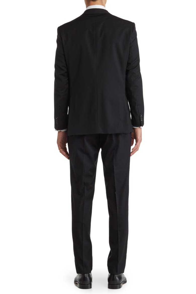 Jarrow Trim Fit Wool Suit, Alternate, color, BLACK