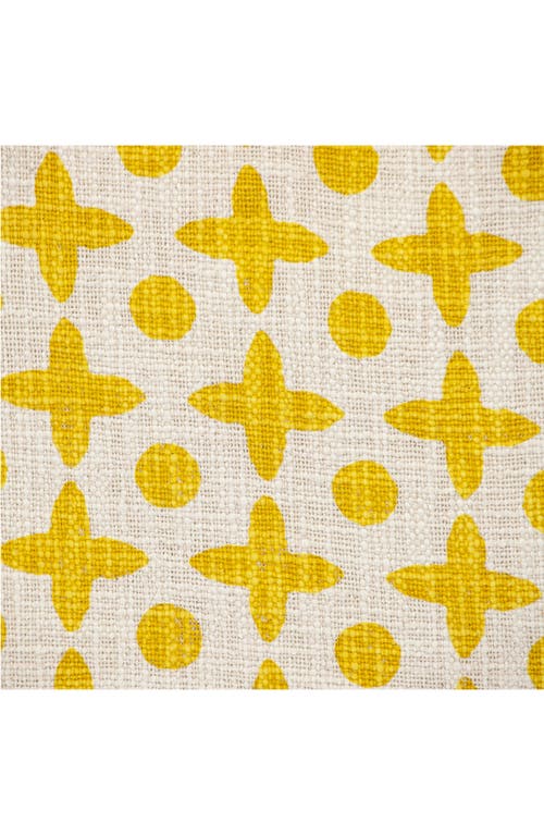 Parkland Collection Geometric Decorative Throw Pillow In Yellow