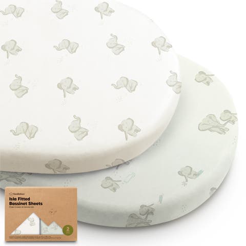 2-Pack Isla Fitted Bassinet Sheets
