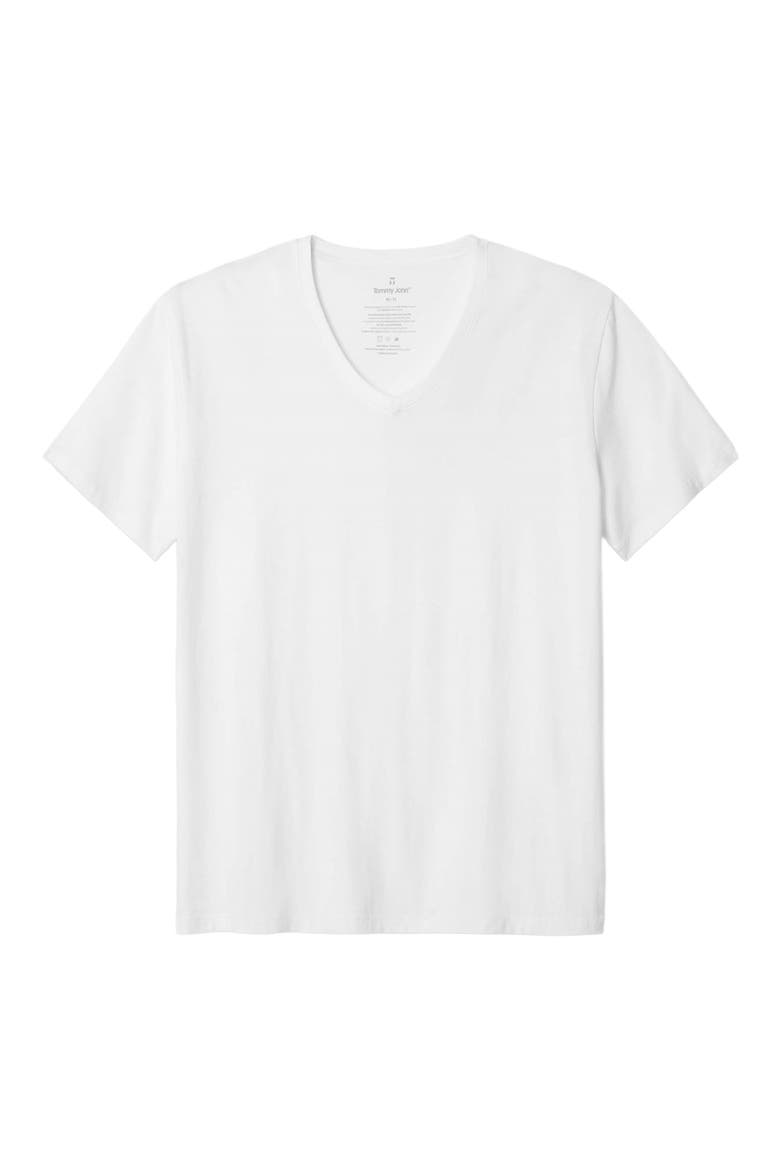 Second Skin V-Neck T-Shirt, Alternate, color, WHITE