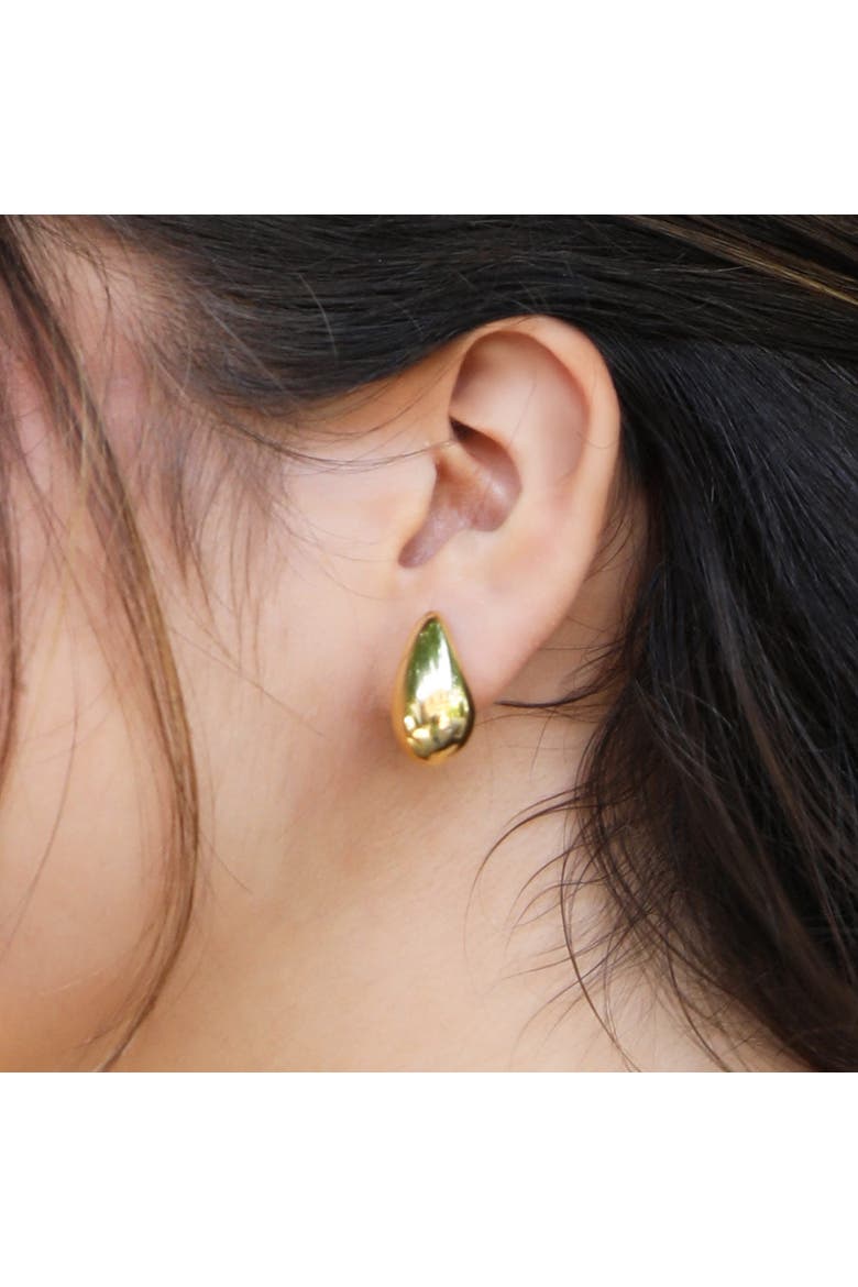 Gold Teardrop Earrings, Alternate, color, Yellow Gold