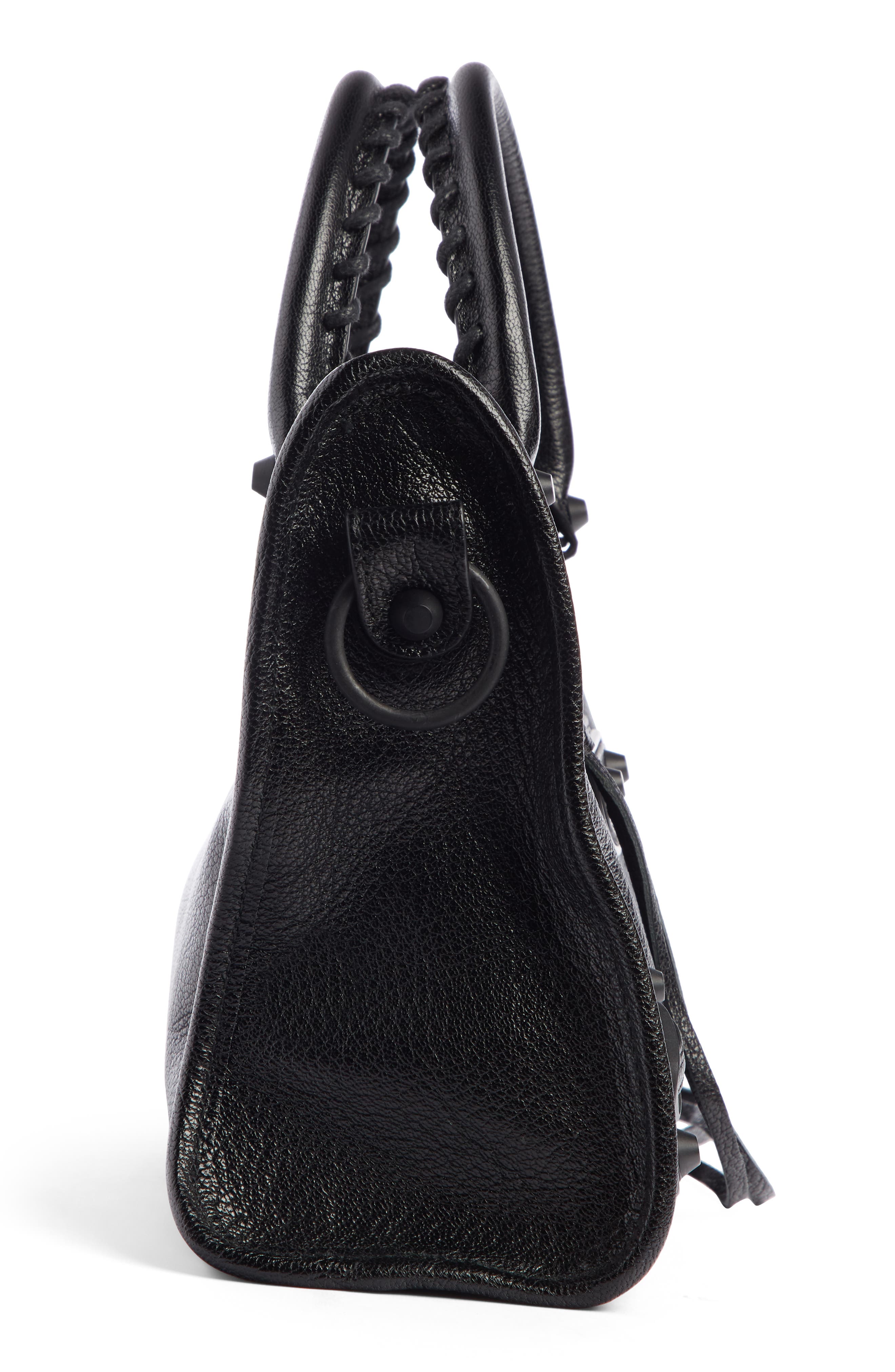 Balenciaga Mini Classic City Calfskin Leather Satchel, Alternate, color, 