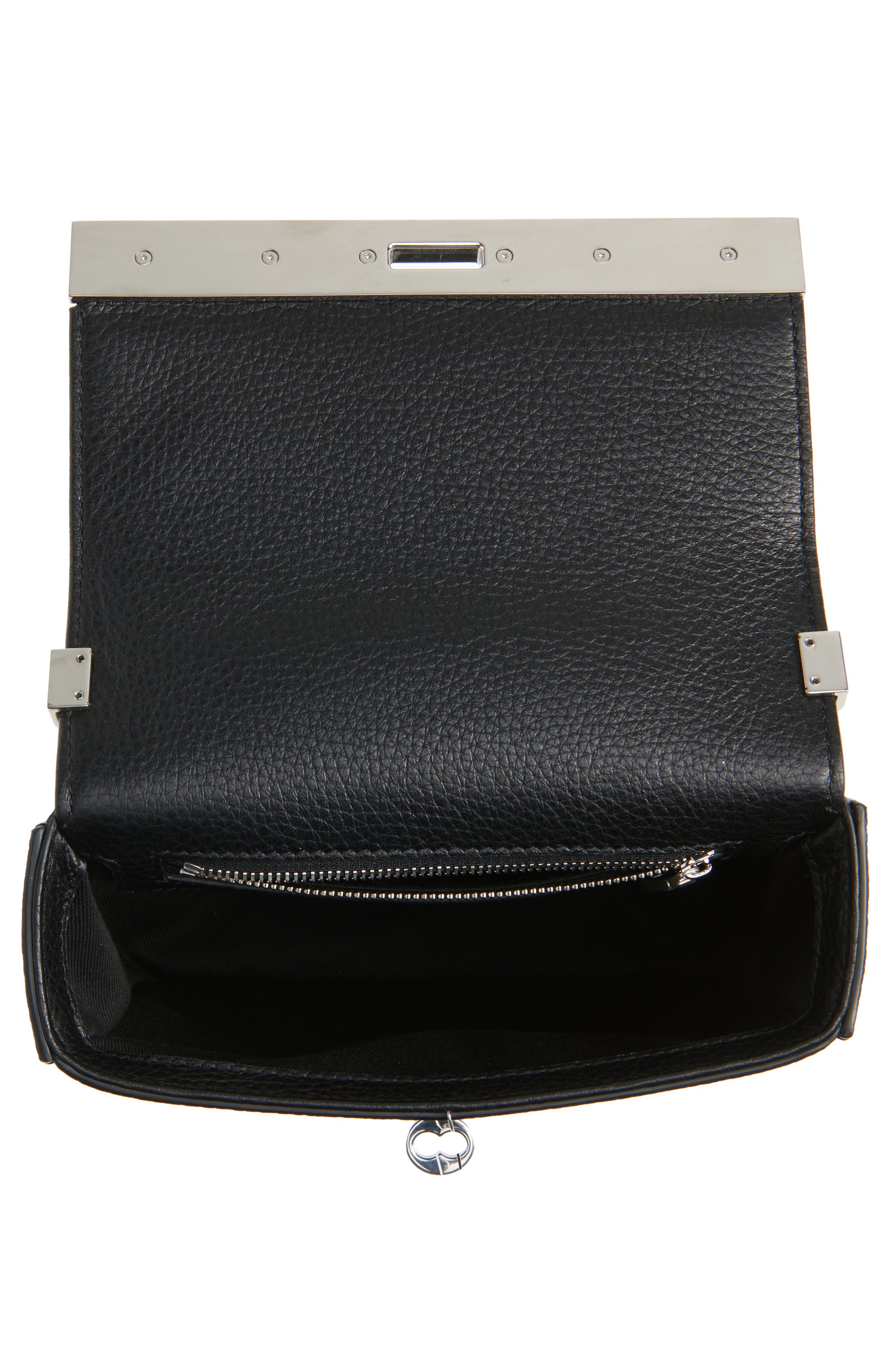 Dolce&Gabbana Marlene Leather Shoulder Bag, Alternate, color, Black