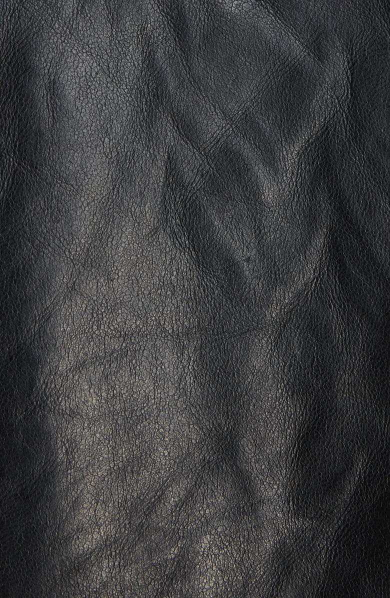 Acne Studios Oversize Leather Motorcycle Jacket, Alternate, color,