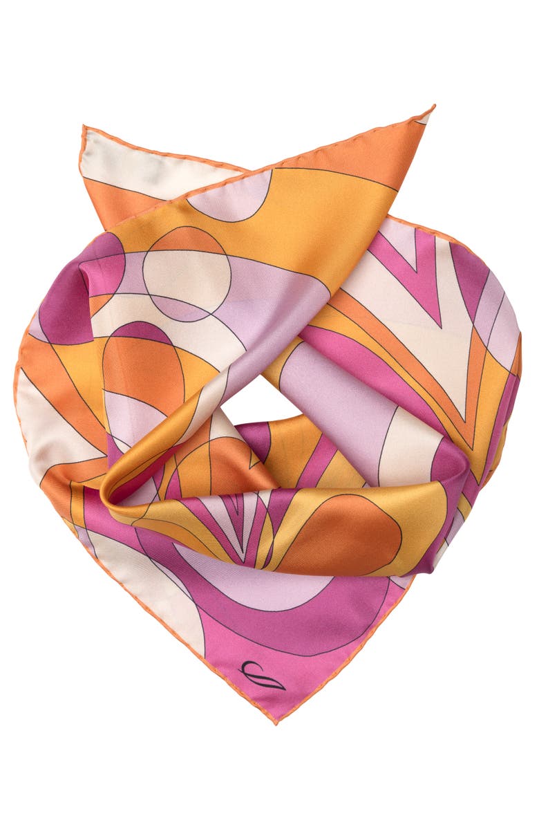 Elizabetta Michelle - Silk Bandana for Women, Alternate, color, Orange And Pink