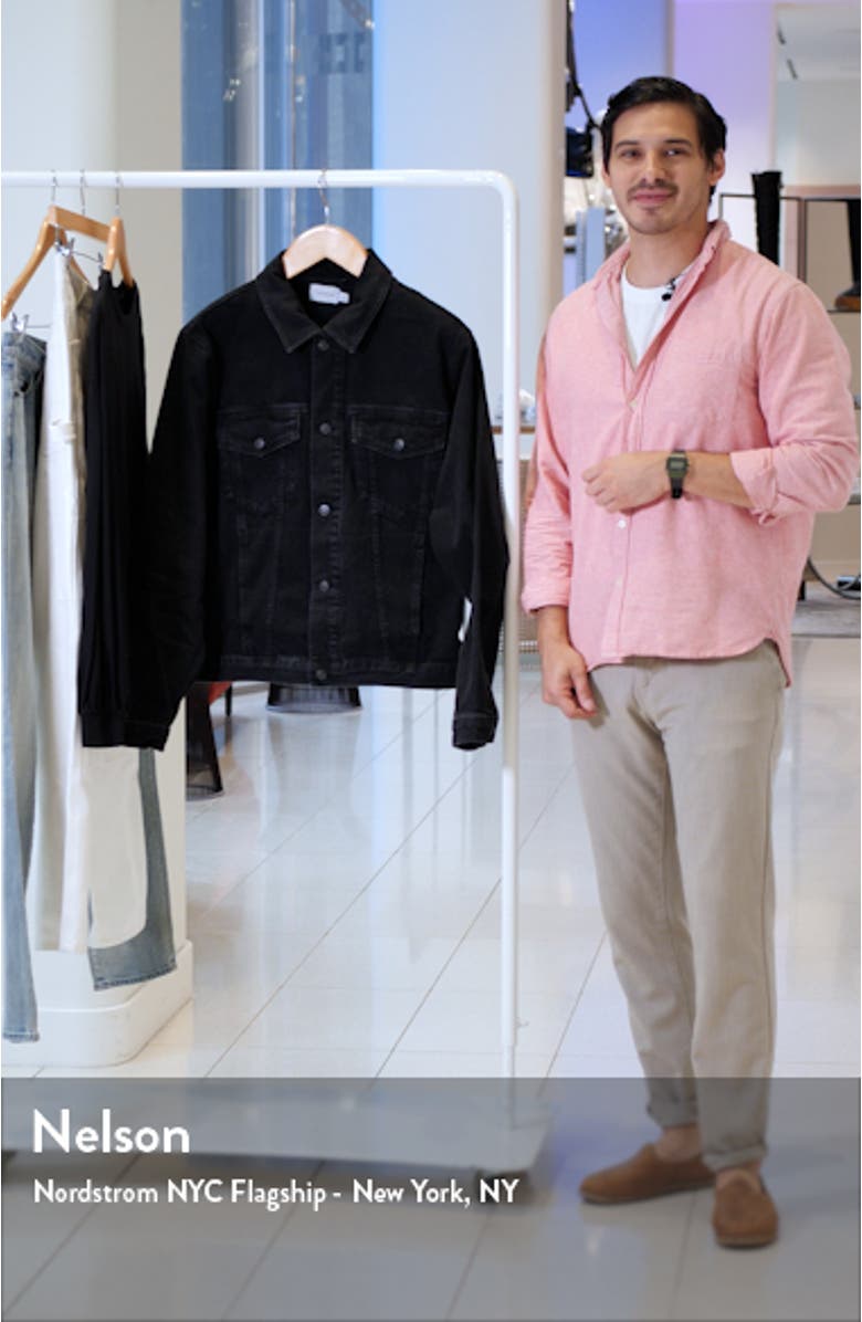 Men's Regular Fit Denim Trucker Jacket, sales video thumbnail