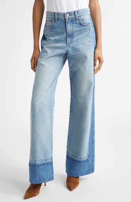 Taylor Colorblock High Waist Wide Leg Jeans