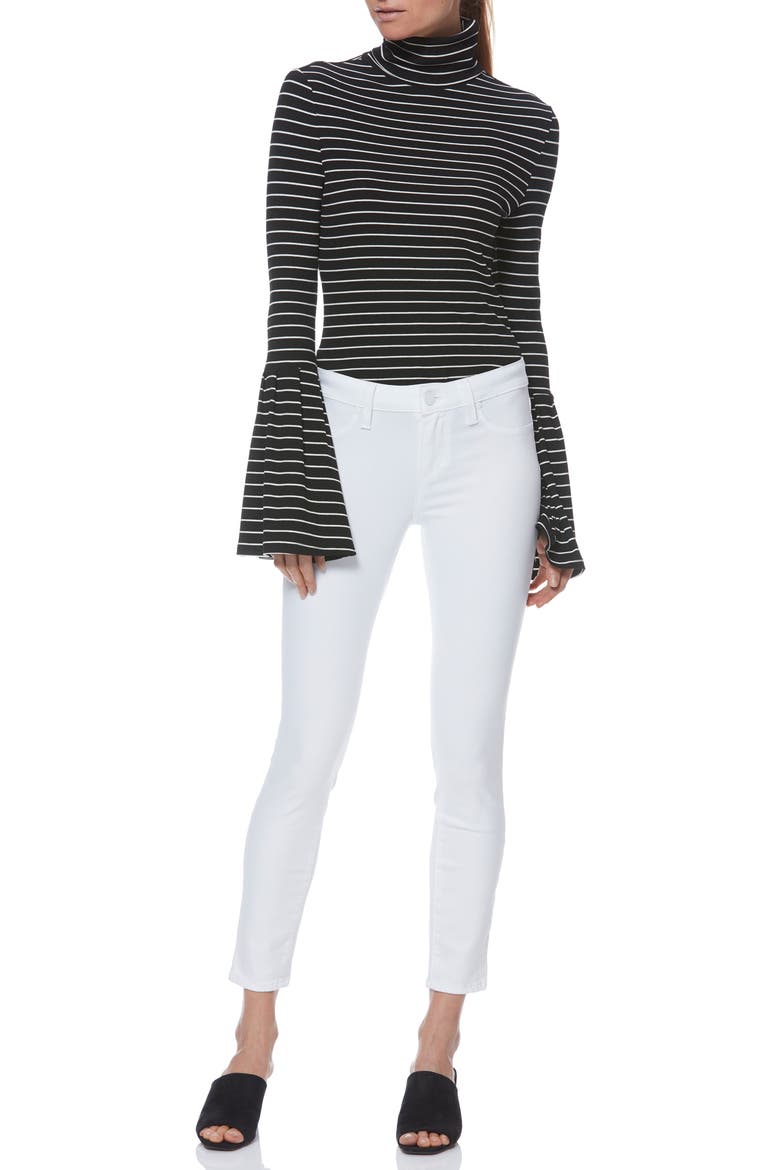 Verdugo Faux Pocket Crop Skinny Jeans, Alternate, color, VIVID WHITE
