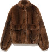 MANGO Faux Fur Jacket