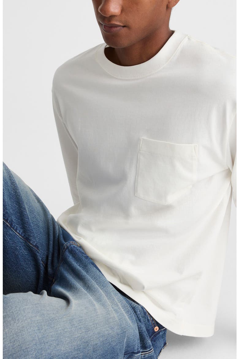 The Vintage Long Sleeve Pocket T-Shirt, Alternate, color, SOFT WHITE