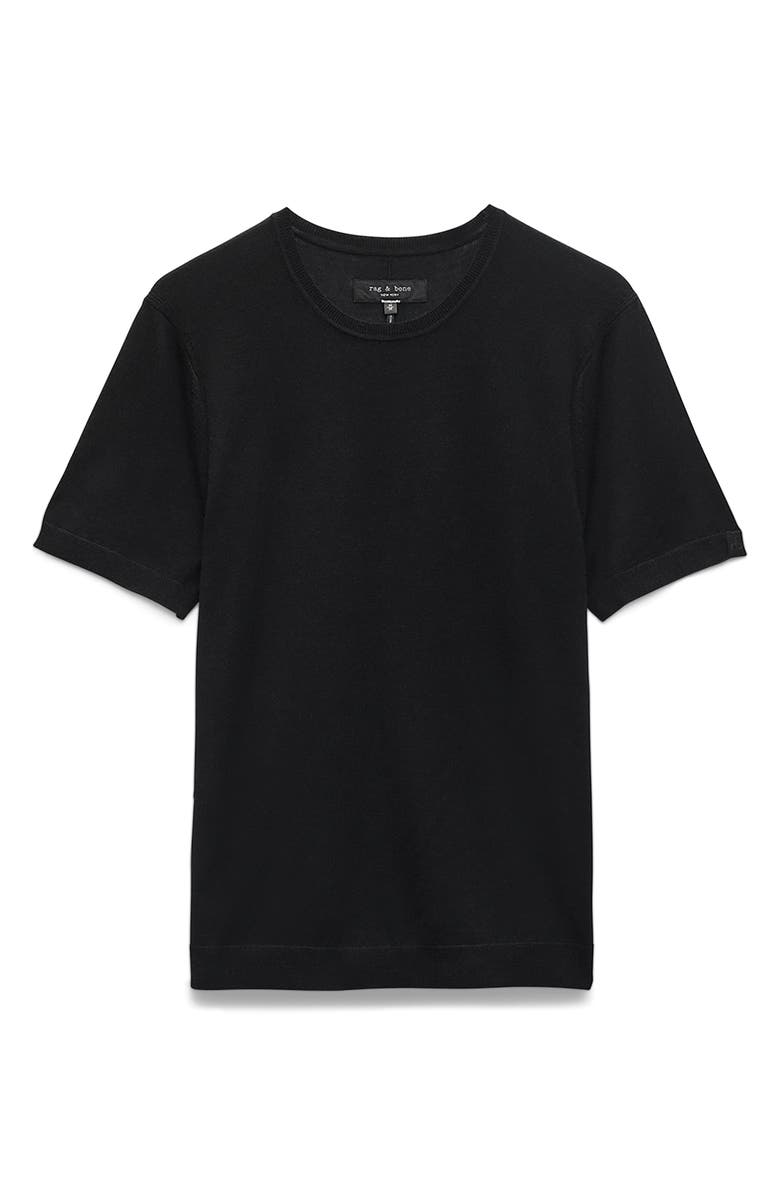 rag & bone Aulton Wool Blend T-Shirt, Alternate, color, Black