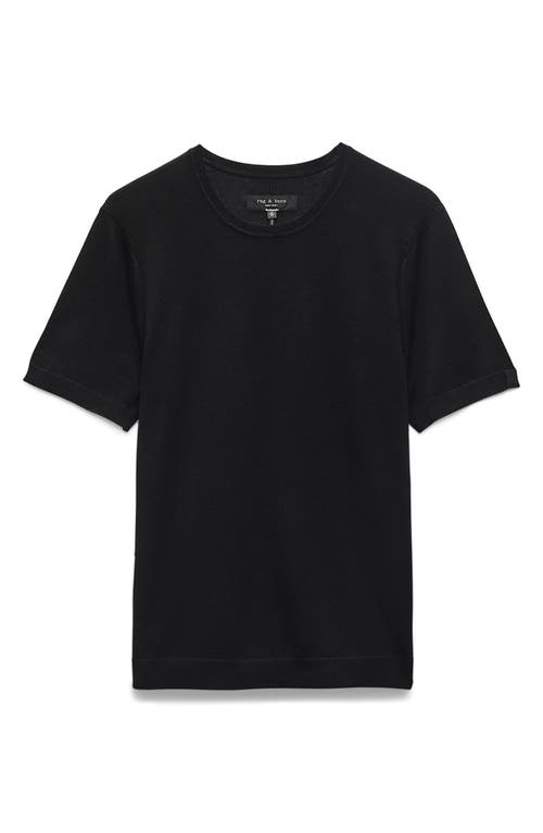 Rag & Bone Aulton Wool Blend T-shirt In Black