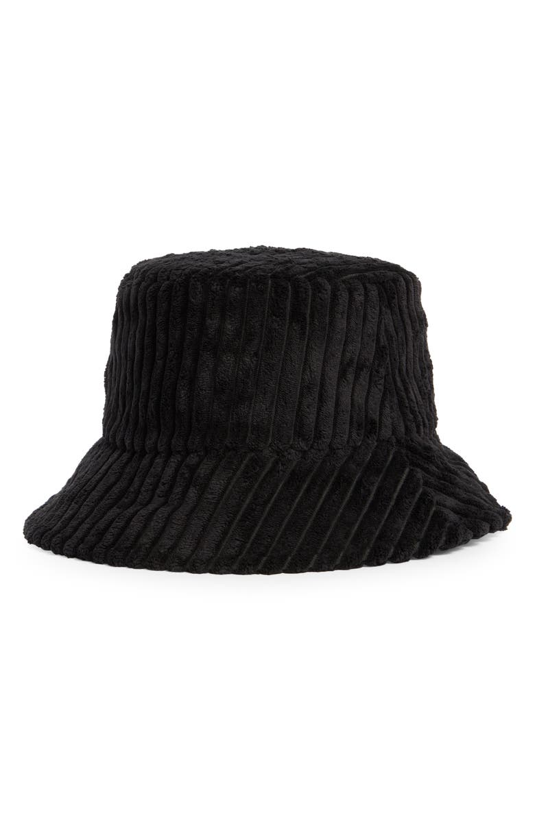 AREA STARS Corduroy Bucket Hat, Main, color, Black
