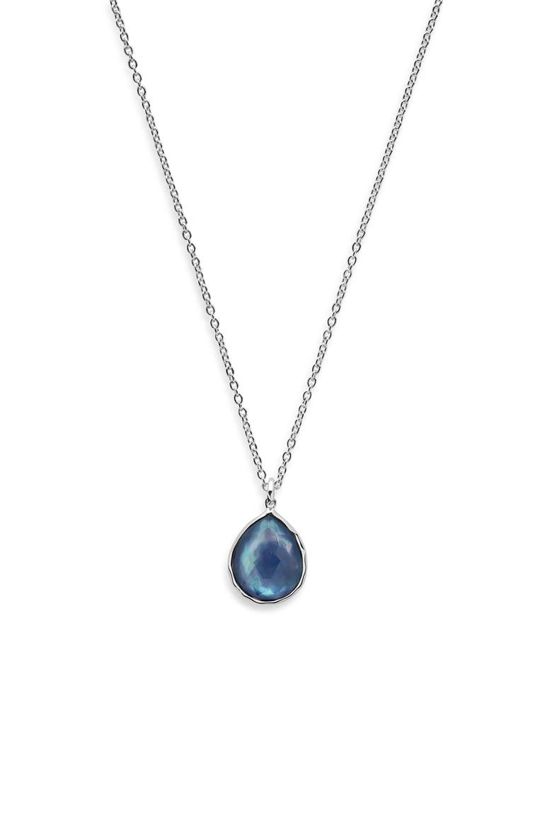 Rock Candy® Mini Teardrop Pendant Necklace, Alternate, color, MOTHER OF PEARL/ LAPIS