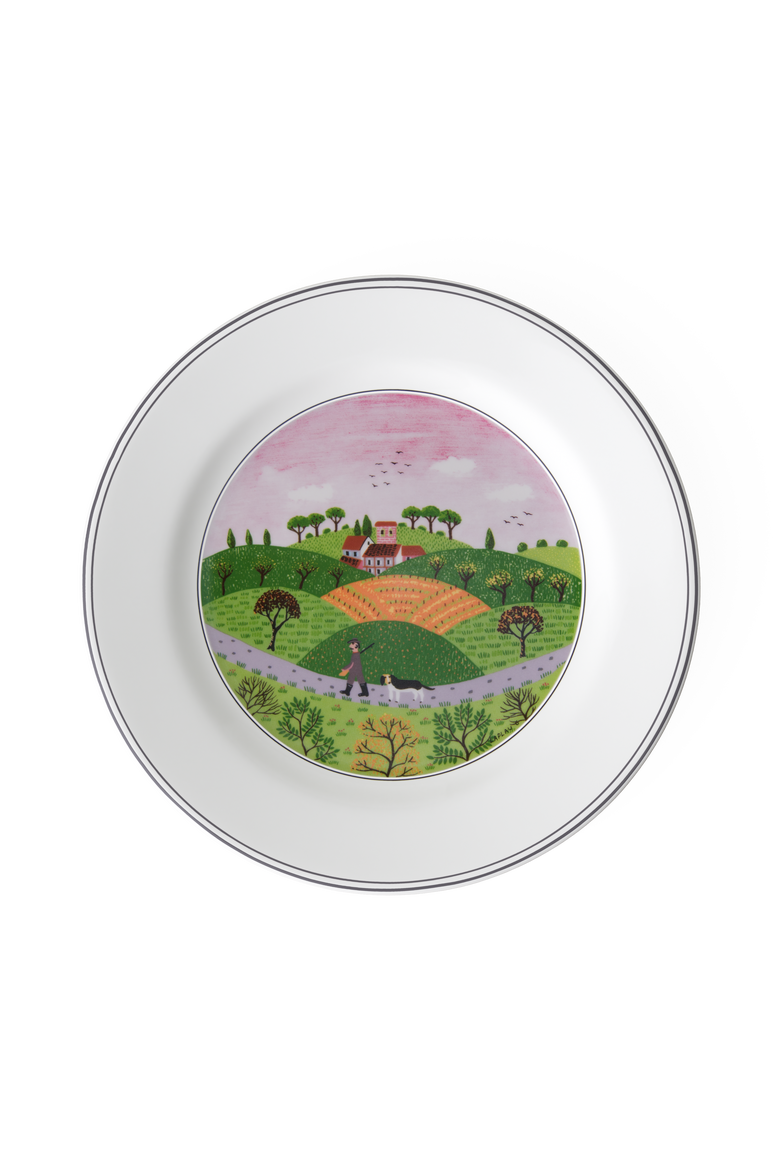 Design Naif Salad Plate #6 Hunter & Dog, Main, color, None