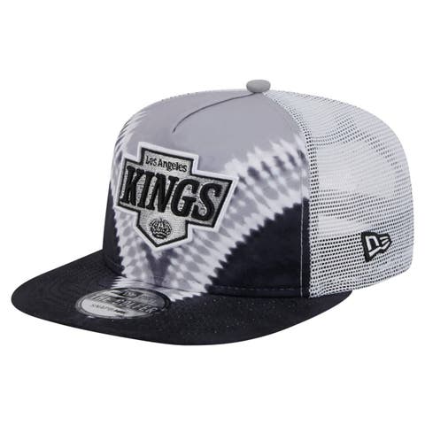 Men's New Era  Black/Silver Los Angeles Kings Throwback V-Dye Adjustable Golfer Hat