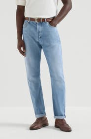 Brunello Cucinelli Lightweight denim five-pocket trousers