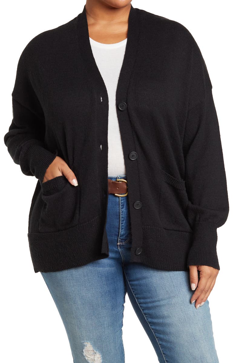 Melrose and Market V-Neck Button Front Pocket Cardigan, Main, color,