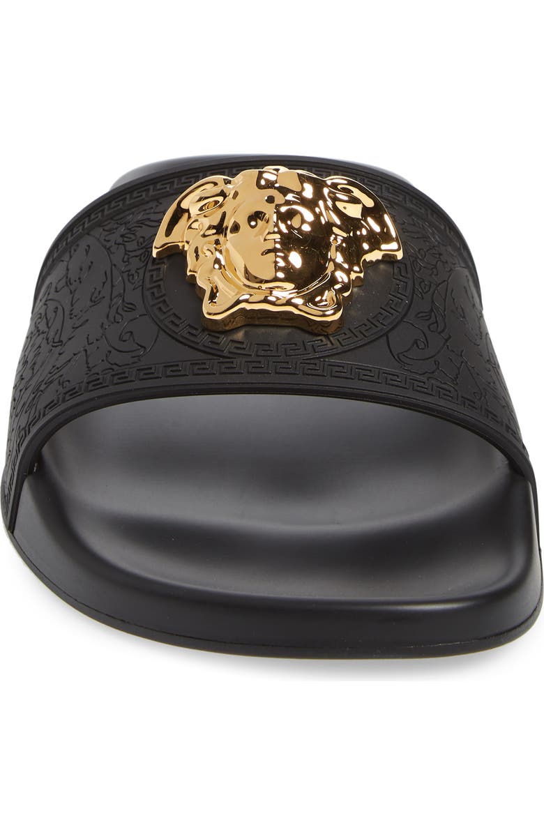 Versace Palazzo Medusa Slide Sandal, Alternate, color,