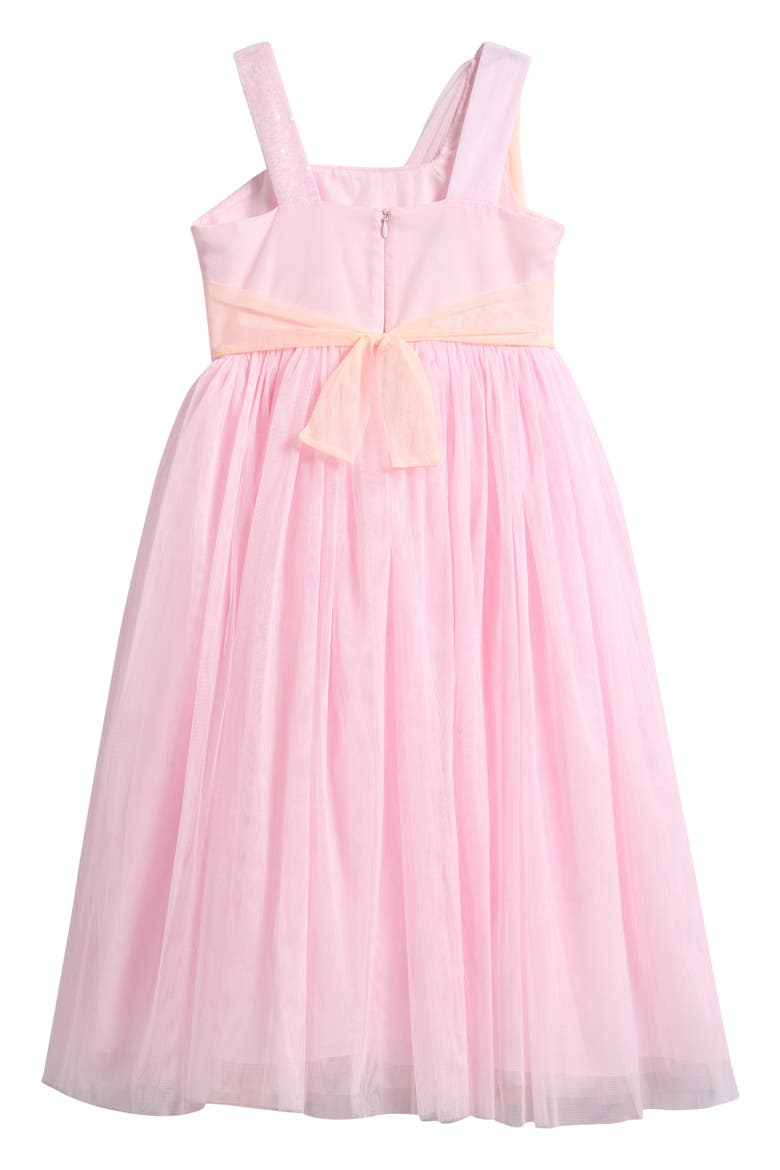 Kids' Glitter Asymmetric Dress, Alternate, color, PINK