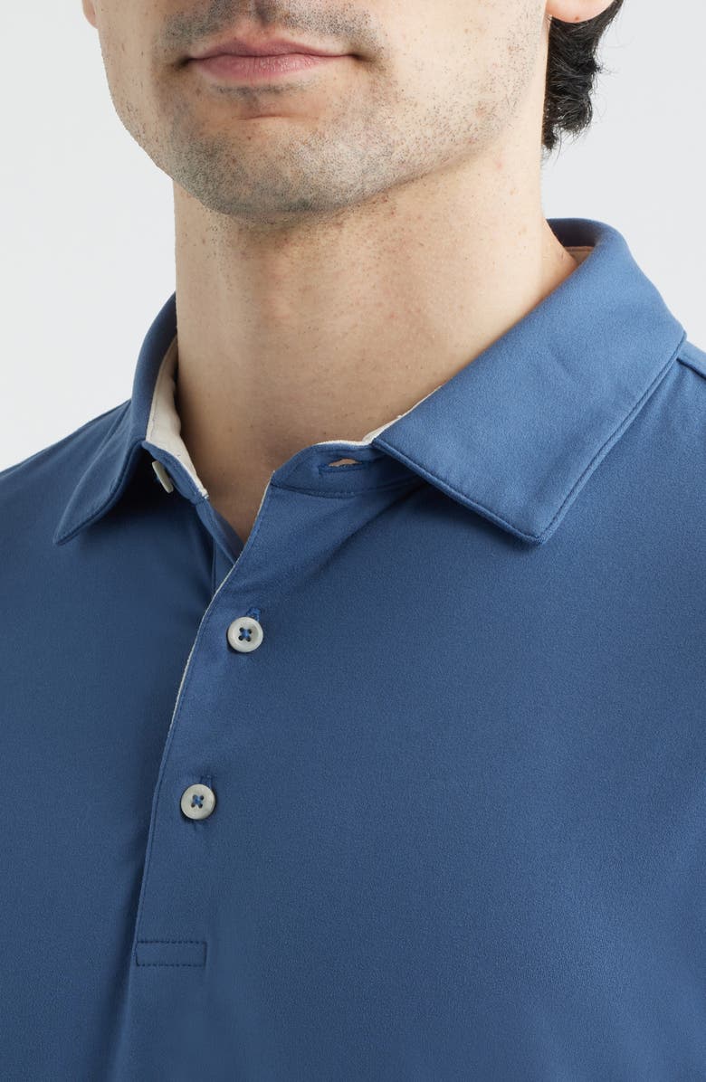 Scott Barber Solid Performance Golf Polo, Alternate, color, Indigo
