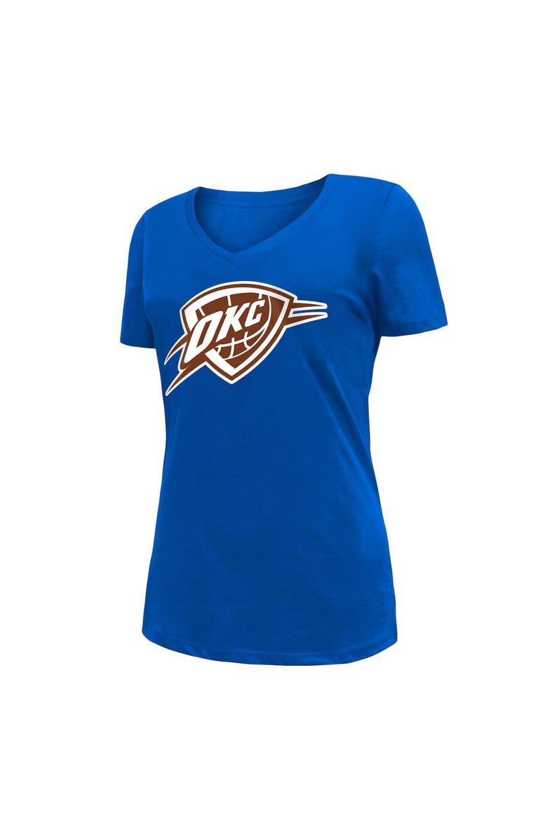 New Era Women's New Era Blue Oklahoma City Thunder 2022/23 City Edition V-Neck T-Shirt, Alternate, color, 