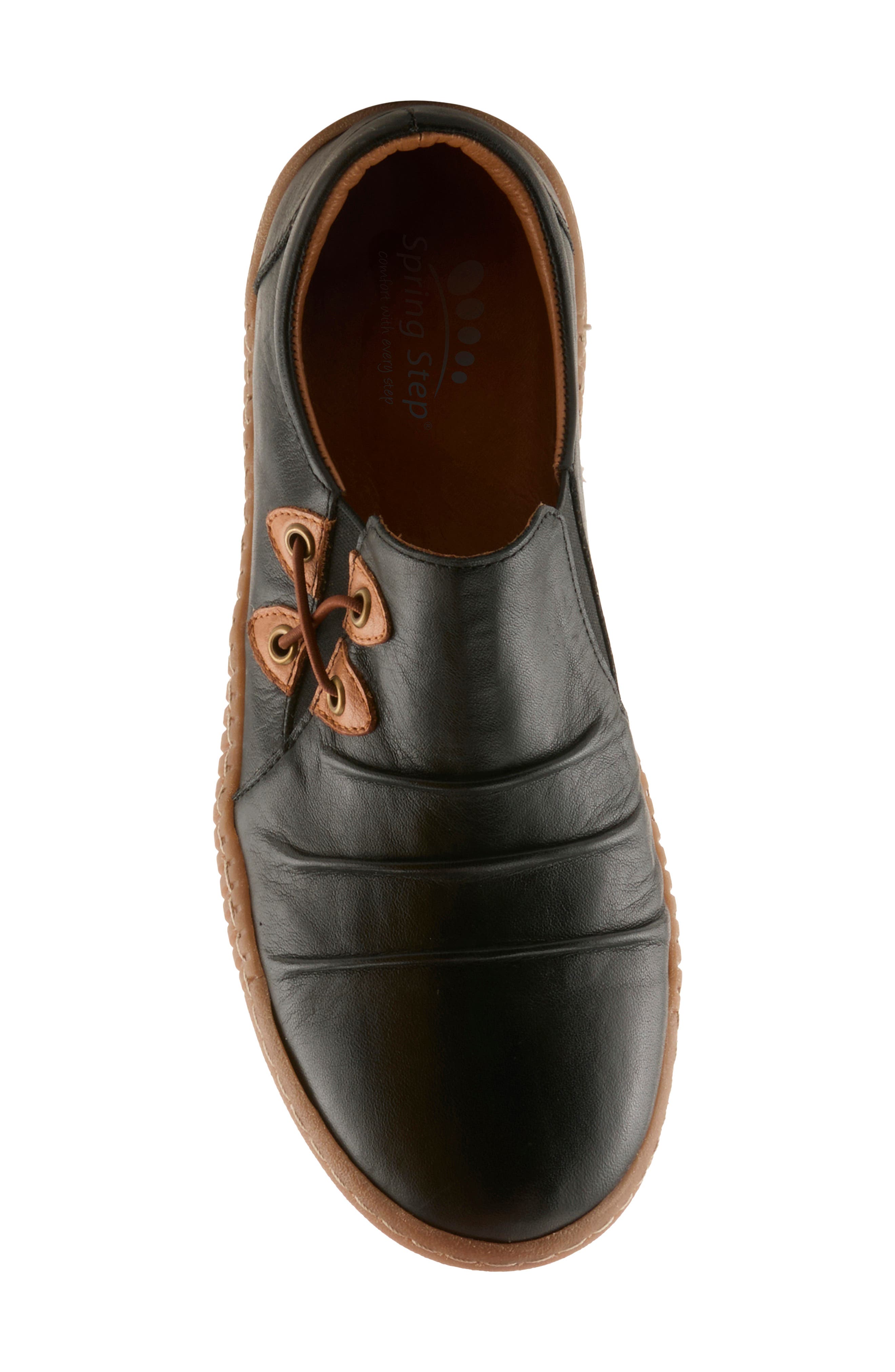 Tavi Leather Slip On Sneaker, Alternate, color, BLACK