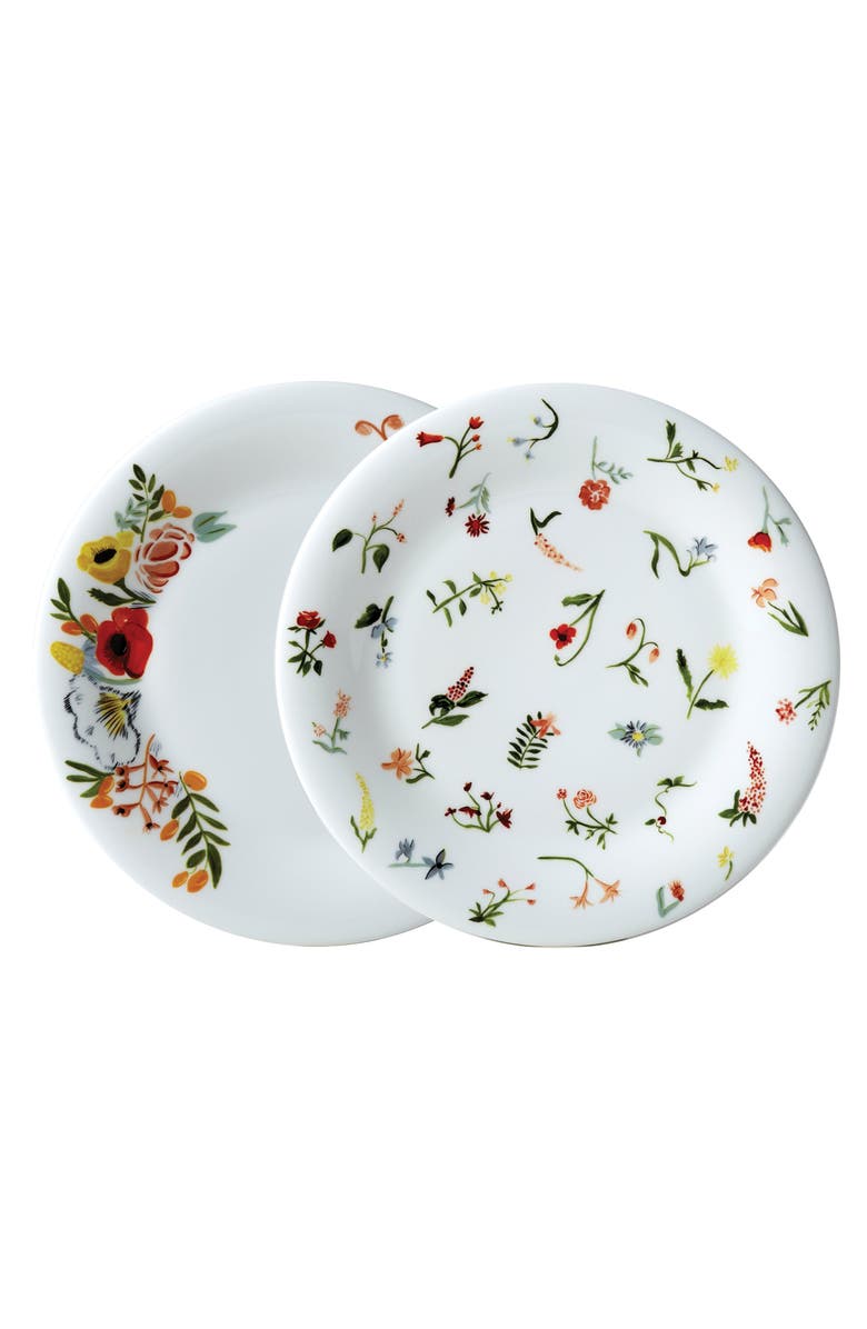 Twig New York Language of Flowers Set of Two Salad Plates, Main, color, Multi