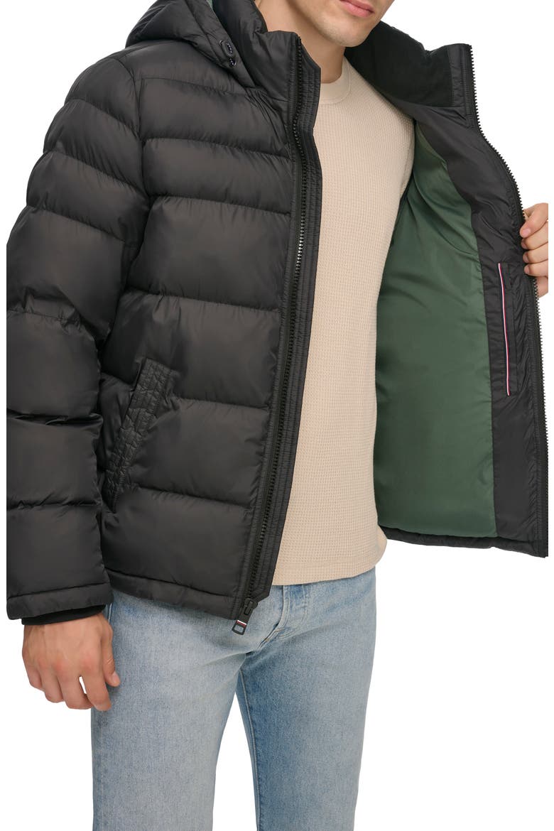 Hooded Puffer Jacket, Alternate, color, BLACK