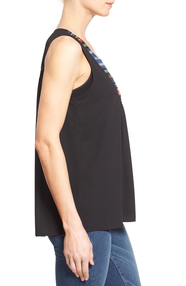 Pleione Embroidered Bib Tank, Alternate, color, 