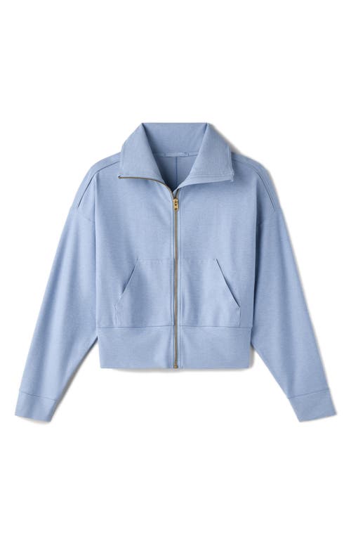 Rhone Atmosphere Crop Zip Sweatshirt In Blue
