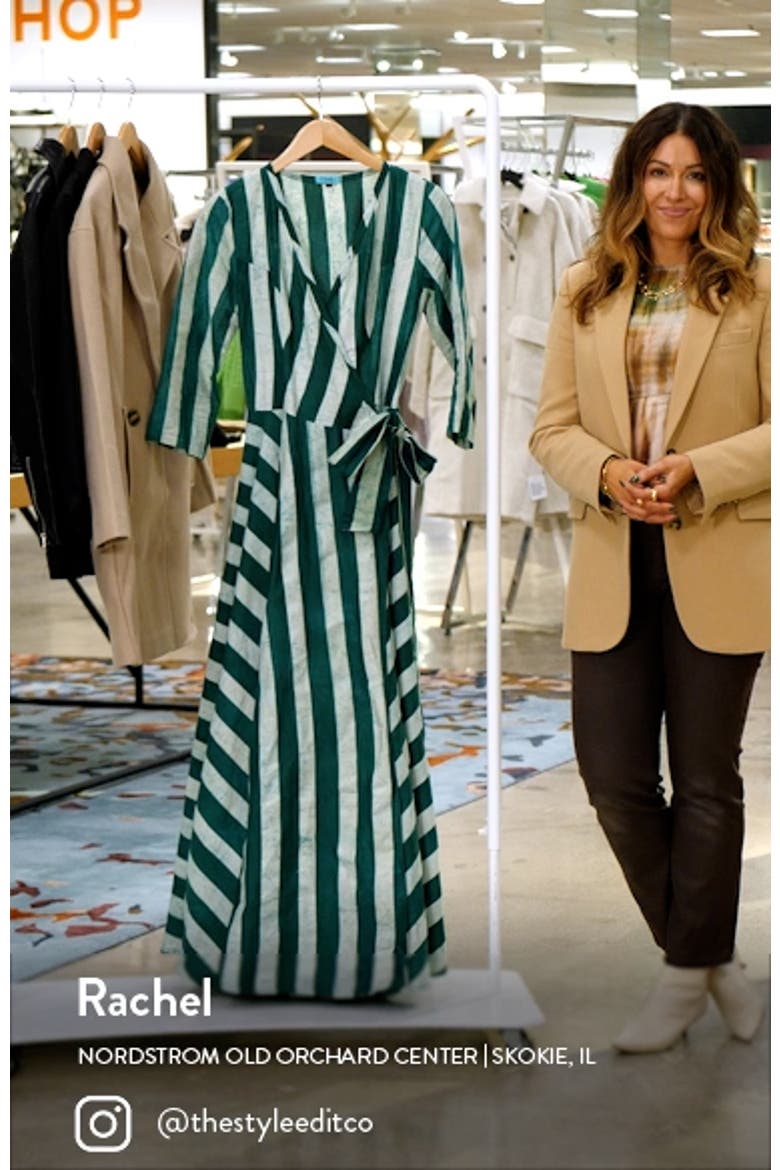 Stripe Wrap Dress video