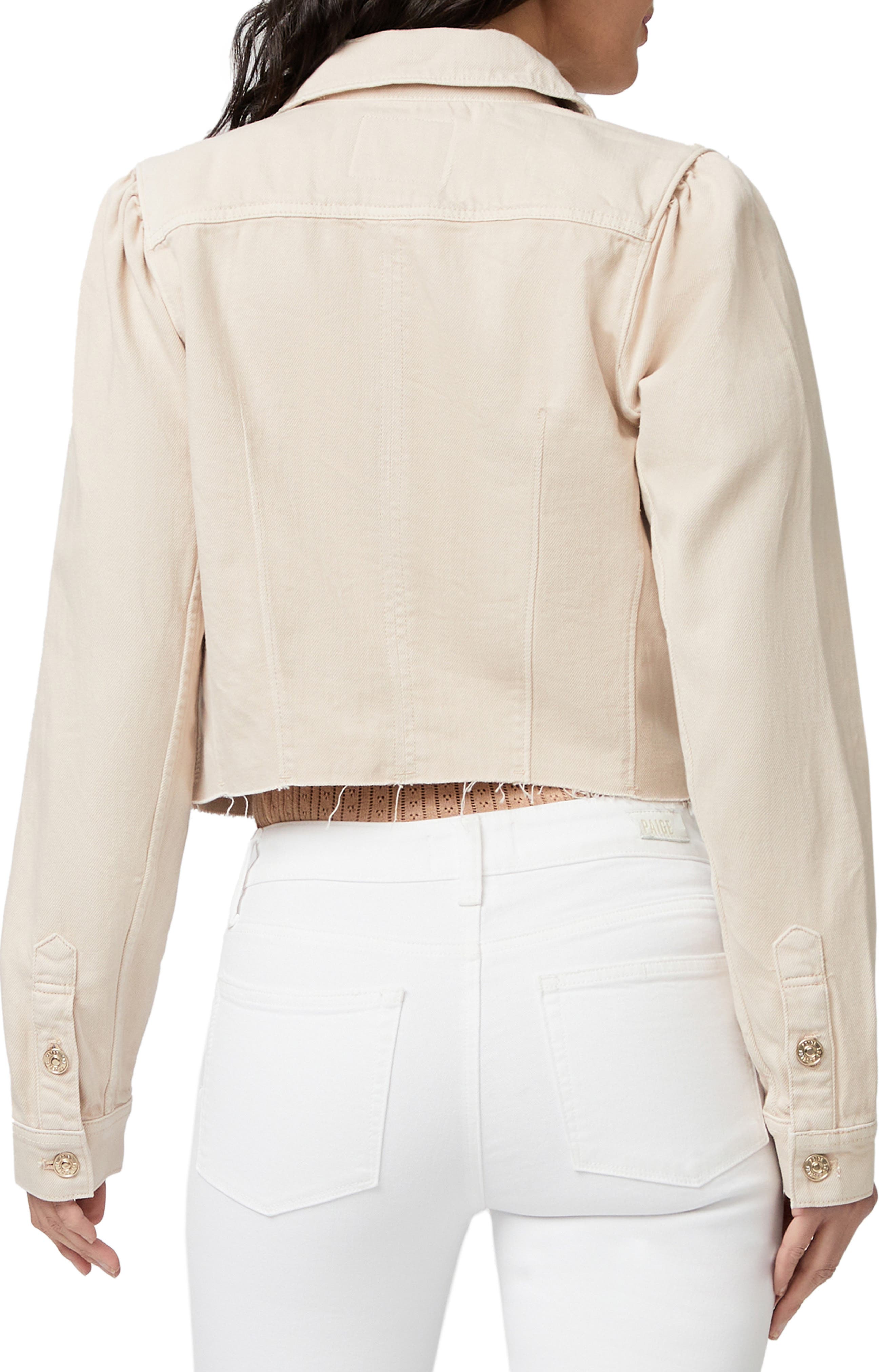 Pacey Raw Hem Crop Twill Jacket - image 4