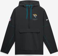 Nike Men's Nike Black Jacksonville Jaguars Sideline Logo Glory Anorak Half-Zip Hooded Jacket