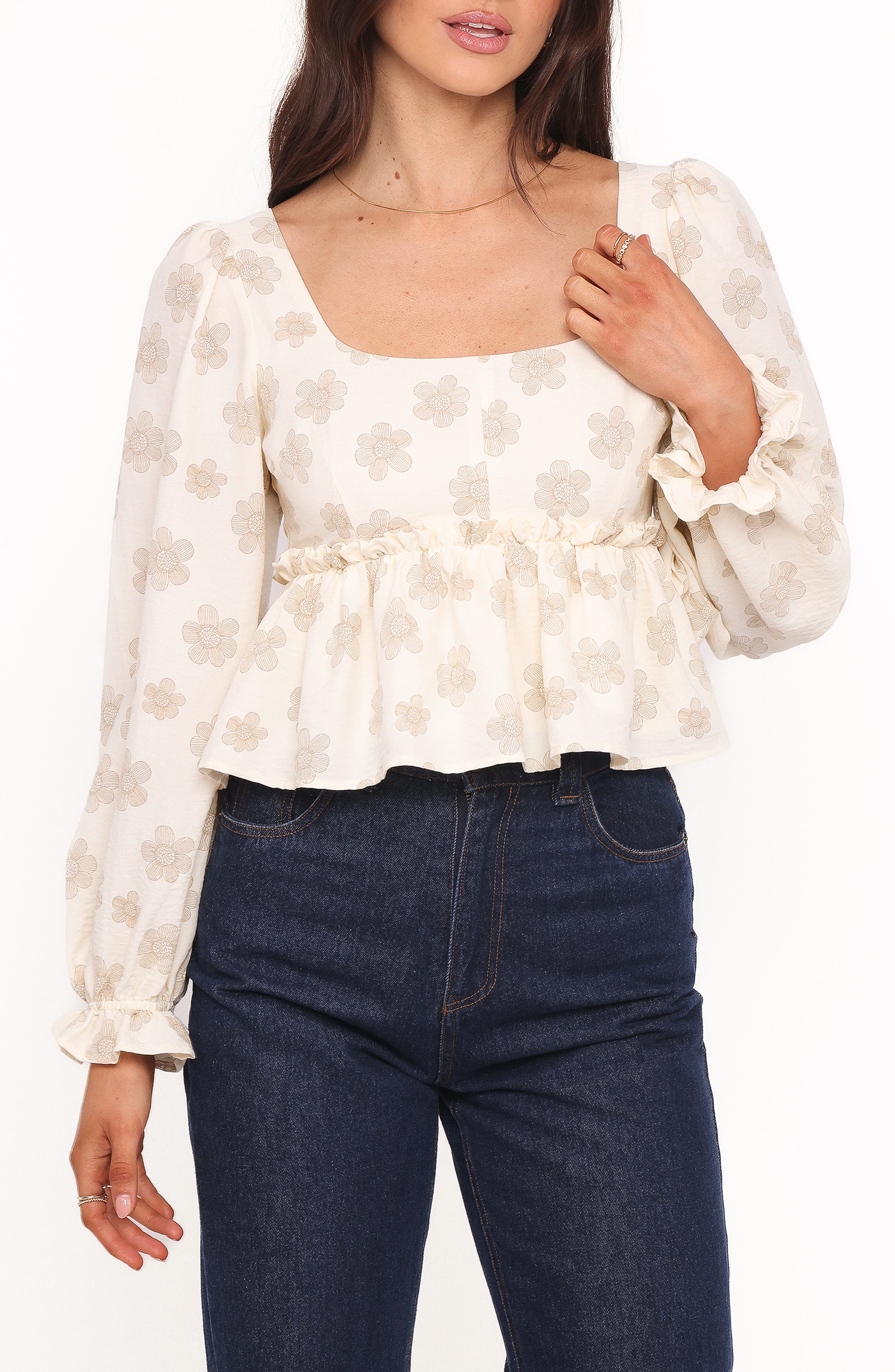 selected SAND BEIGE FLORAL