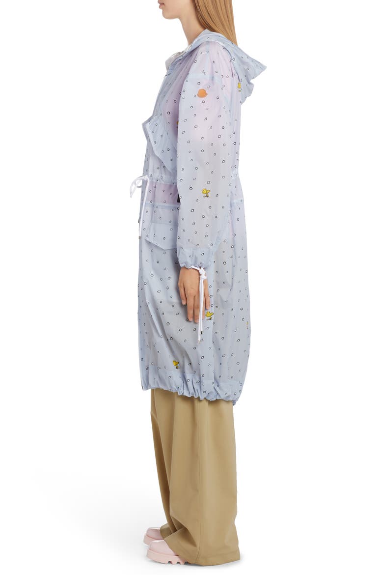 x Peanuts® Erne Woodstock Hooded Long Coat, Alternate, color, BLUE MULTI