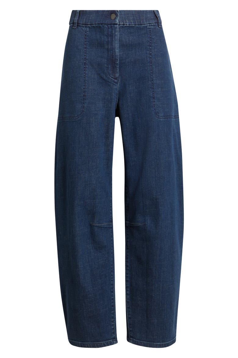 Organic & Recycled Cotton High Waist Ankle Arch Jeans, Alternate, color, MEDIUM INDIGO